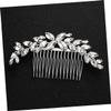 Silver Alloy Hair Comb with Rhinestones for Women view 4