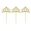 BoningNEW Cupcake Toppers with Gold Glitter Crowns view 2