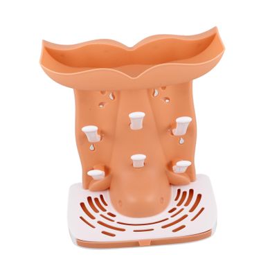 Baby Bottle Drying Rack and Organizer, Orange Plastic