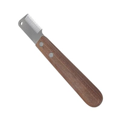 Dog Grooming Stripping Comb with Wooden Handle