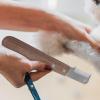 Dog Grooming Stripping Comb with Wooden Handle view 2