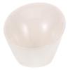 BUGUUYO Elevated Ceramic Food Bowl for Cats and Dogs, Slanted Design, Leakproof, White view 1