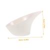 BUGUUYO Elevated Ceramic Food Bowl for Cats and Dogs, Slanted Design, Leakproof, White view 2