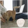 BUGUUYO Elevated Ceramic Food Bowl for Cats and Dogs, Slanted Design, Leakproof, White view 4