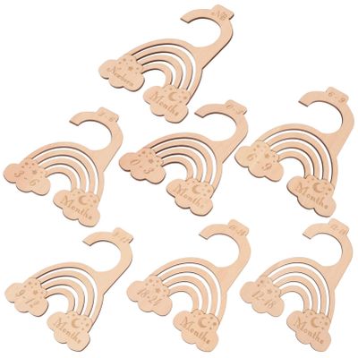Warmhm Wooden Baby Clothing Size Dividers, 7-Piece Set