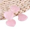 4-Piece Polished Rose Quartz Heart Crystals, 2.5 cm view 2