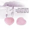 4-Piece Polished Rose Quartz Heart Crystals, 2.5 cm view 4