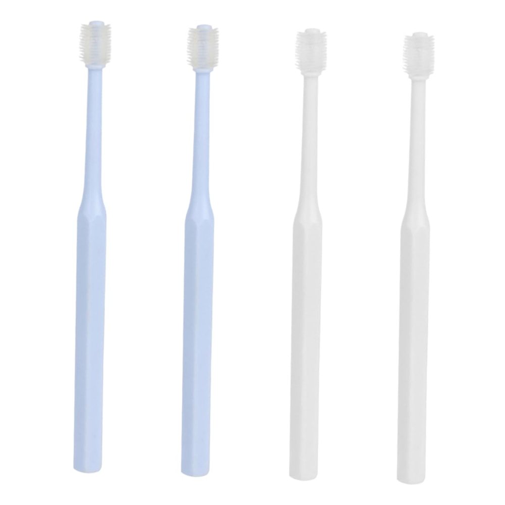 360° Pet Toothbrushes, 4-Piece Set, Plastic and TPE
