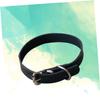 BUGUUYO Dog Collar - Simple Black Leather Adjustable Pet Collar view 3