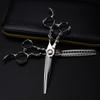 OLSKF... Professional 6-Inch Japanese 440C Hair Cutting/Thinning Scissors with Skull Handle, Set with Bag view 1