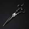 OLSKF... Professional 6-Inch Japanese 440C Hair Cutting/Thinning Scissors with Skull Handle, Set with Bag view 3