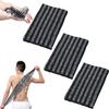 3-Piece Exfoliating Shower Towel Set, Quick-Drying Back Scrubber (Black) view 1