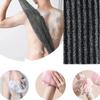 3-Piece Exfoliating Shower Towel Set, Quick-Drying Back Scrubber (Black) view 4
