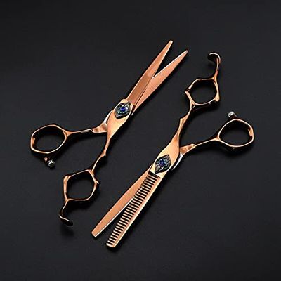 OLSKF UH 6-Inch Professional Japanese 440C Bronze Phoenix Hair Cutting and Thinning Scissors