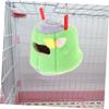 BUGUUYO Warm Plush Hanging Hamster Nest, Windproof Cozy Pet Sleeping House for Hamsters and Small Rats, Green, Random Color view 2