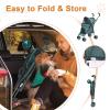 3-in-1 Pet Stroller for Small Dogs and Cats, Foldable with Wheels, Breathable Mesh, Large Capacity, Easy to Carry (Dark Green) view 3
