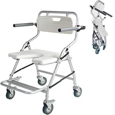 Foldable Shower Chair for Wheelchair Users with Wheels