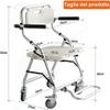 Foldable Shower Chair for Wheelchair Users with Wheels view 2