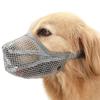 Vyloky Dog Muzzle, Soft Mesh Muzzle with Adjustable Straps, Bait-Protection Muzzle, Prevents Biting, Chewing and Licking (Gray, M: Snout 9–10 in) view 1
