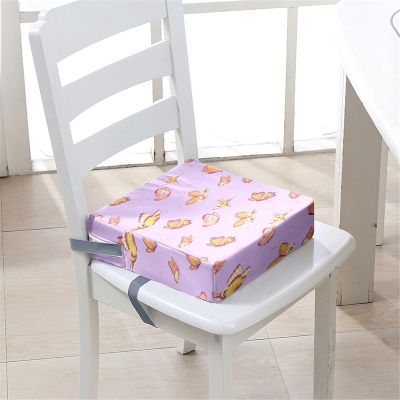 Surwin Non-Slip Booster Seat for Children with Safety Buckle, Washable and Foldable, 3D Butterfly, Purple, 40 x 40 x 10 cm