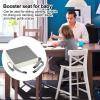 Portable Adjustable Kids' Booster Seat with PU Leather Cushion view 3
