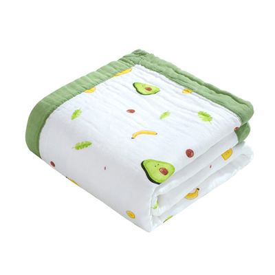 BESTonZON Four-Layer Cotton Muslin Baby Bath Towel, 110 x 110 cm, for Newborns