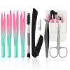 BELICOO 11-Piece Stainless Steel Tweezer Set with Travel Case view 1