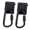 Stroller Clip Hooks, 2-Piece Alloy Set, Black view 1