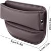 LYHH Leather Car Seat Gap Organizer with USB Port, Brown view 2
