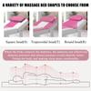 LDLCYCN 7 cm Thick Massage Table Topper with Elastic Straps, White/B, Square Head with Holes, 70 × 190 cm view 4