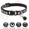 BIRLOZA Reflective Cat Collar with Safety Release and Bell, 2-Pack Adjustable 19-32cm Black view 3