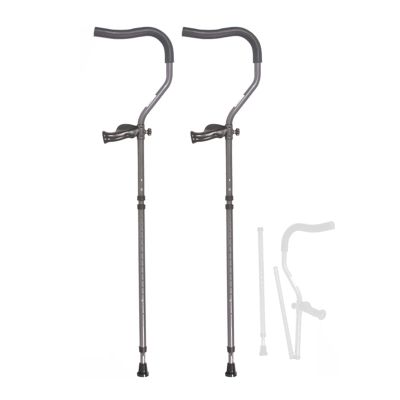 Ergonomic Adult Crutches, Shock-Absorbing Forearm Crutches with Arm Support, Double-Adjustable Aluminum, Made in China – Journey Keep it in