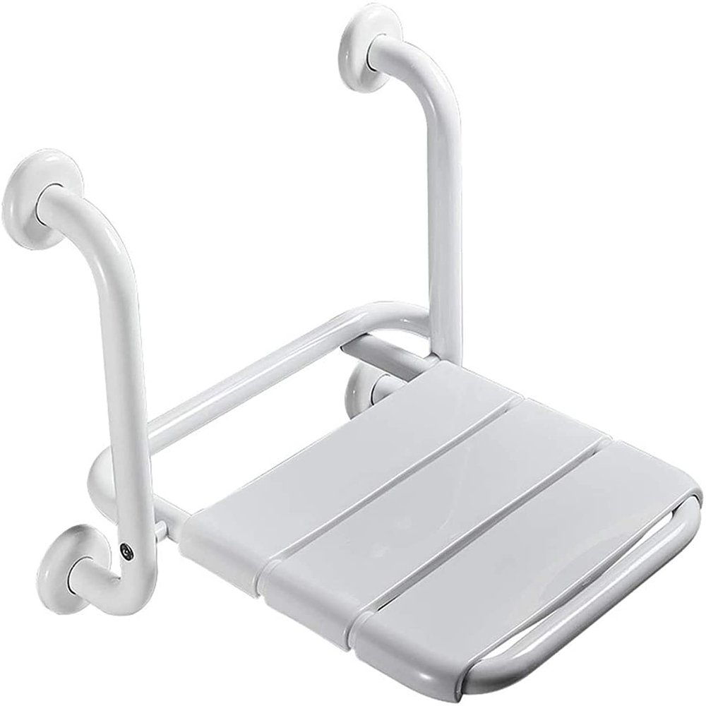 LSHYYDS Wall-Mounted Folding Shower Seat, Non-Slip, up to 150 kg