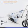 PNAJFUEL Foldable Portable Self-Propelled Transport Wheelchair for Seniors and People with Disabilities, Red, Large Wheels view 4