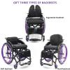Lightweight Folding All-Terrain Sport Transport Wheelchair, 220 lb Capacity view 2