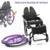 Lightweight Folding All-Terrain Sport Transport Wheelchair, 220 lb Capacity view 3