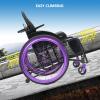 Lightweight Folding All-Terrain Sport Transport Wheelchair, 220 lb Capacity view 4