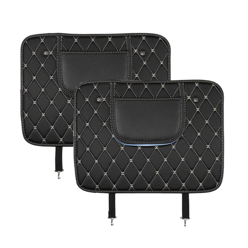 DAYKET 2-Pack Car Seat Back Protectors for Suzuki GSX-R/GSXR 1000 K1-K8, Short Black