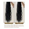 Premium Human Hair Ponytail Extension for Women, Soft, Natural, Multicolor, 81.3 cm, Curly Water-Wave Clip-In, for Half-Up, Half-Down Styles view 4