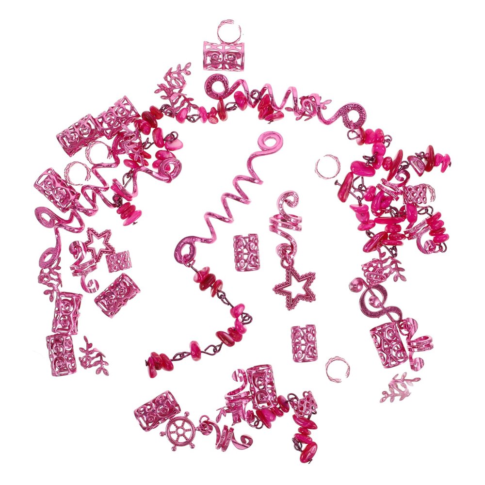 39-Piece Dreadlock Accessories with Natural Stone and Spiral Springs