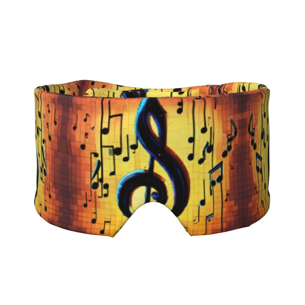 Sleep Mask with Musical Notes Print, Soft, Skin-Friendly, Light-Blocking