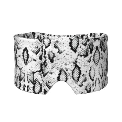 Soft Snake-Skin Print Sleep Mask, Skin-Friendly, Light-Blocking Eye Cover for Travel, Yoga & Naps