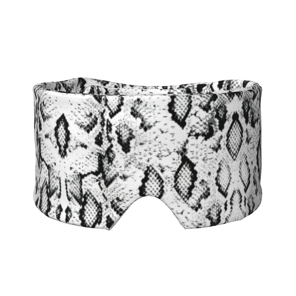 Soft Snake-Skin Print Sleep Mask, Skin-Friendly, Light-Blocking Eye Cover for Travel, Yoga & Naps
