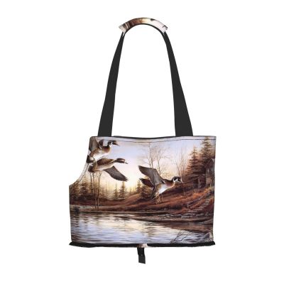 Mallard Duck Print Pet Carrier for Small Dogs, Cats & Rabbits