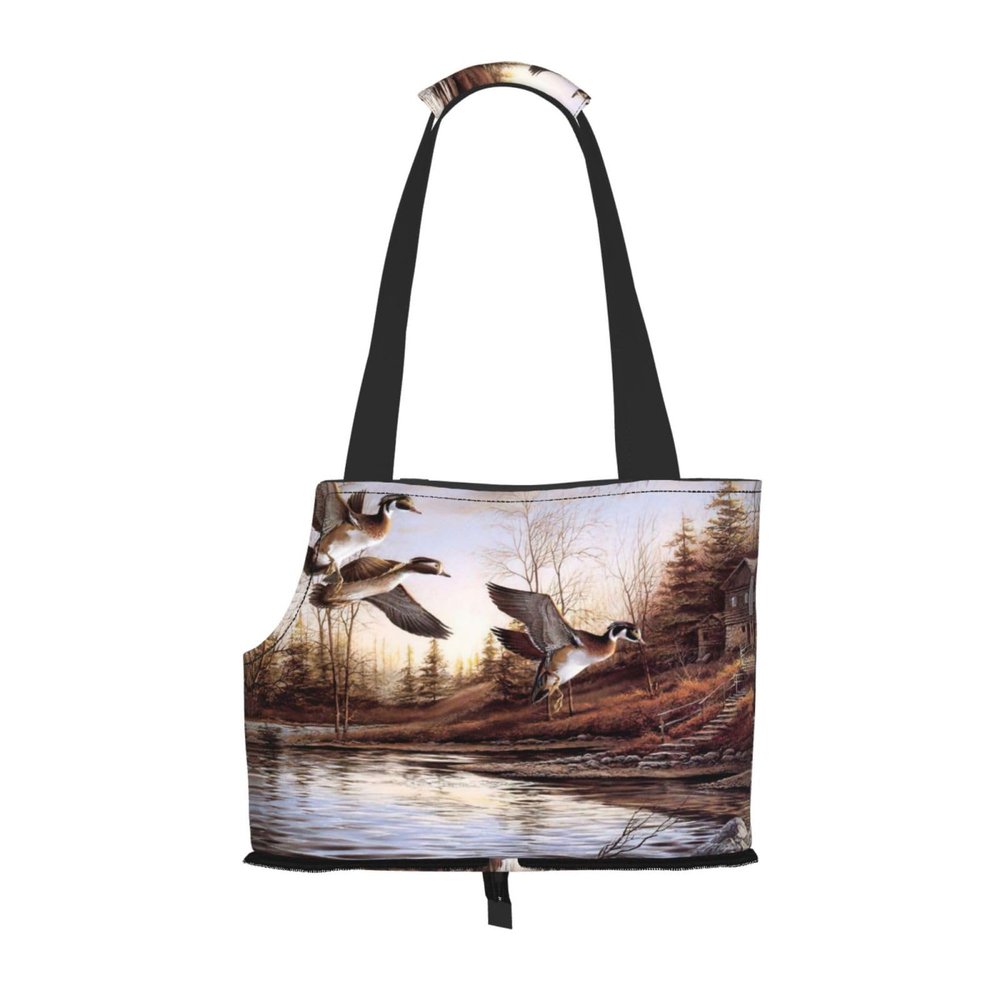 Mallard Duck Print Pet Carrier for Small Dogs, Cats & Rabbits