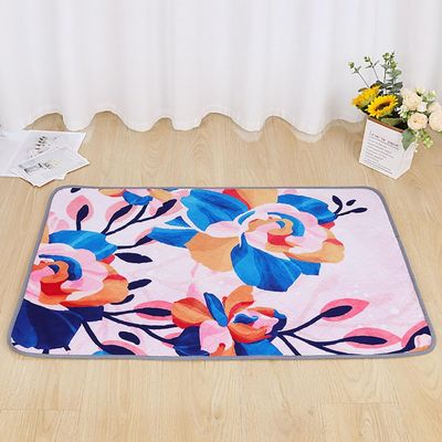 FANSU 2-Pack Reusable Puppy Training Pads with Floral Print, 150 x 90 cm, Flower 1