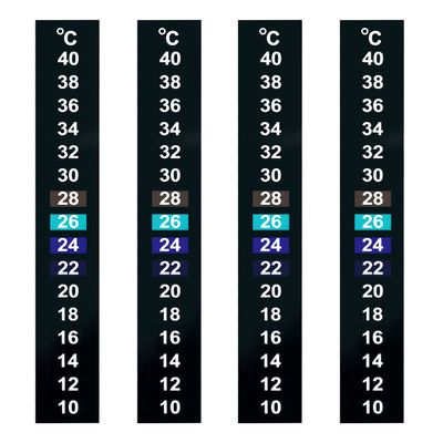 Lotsdonxia Adhesive LCD Thermometer Strips, 10–40°C, 4-Pack