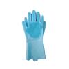 Magic Silicone Scrub Cleaning Gloves with Brush, 2 Pieces / 1 Pair (Sky Blue) view 1