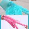 Magic Silicone Scrub Cleaning Gloves with Brush, 2 Pieces / 1 Pair (Sky Blue) view 3