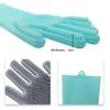 JYMALISA Cleaning Gloves, 1 Pair, Green, Silicone Dishwashing Gloves with Cleaning Brush view 2